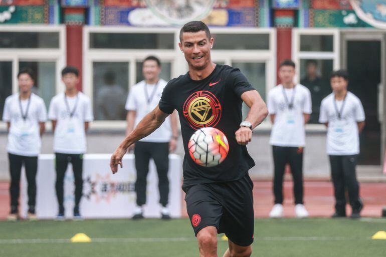 Cristiano Ronaldo, durante una visita en Beijing, China