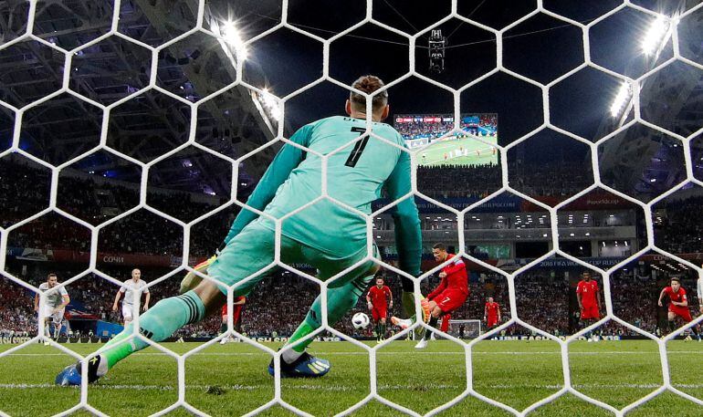 De Gea durante el partido contra Portugal. 