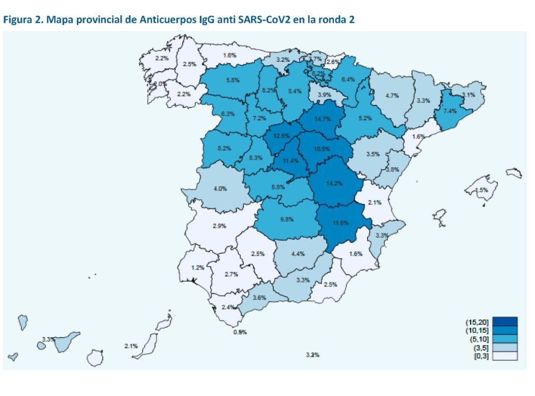 Mapa del estudio de seroprevalencia.