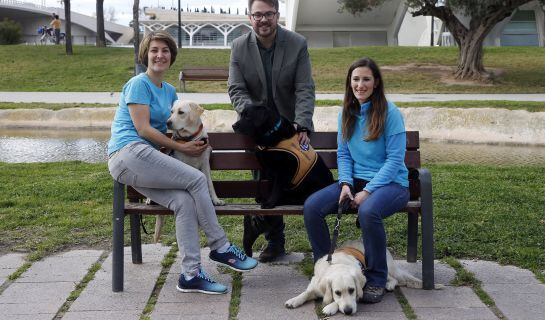 Naroa y Eli son dos perras labradoras de 7 años que, desde finales del pasado año, ayudan a los menores víctimas de violencia machista a controlar y gestionar sus propias emociones en un programa piloto, pionero en España, que impulsa la Generalitat y des