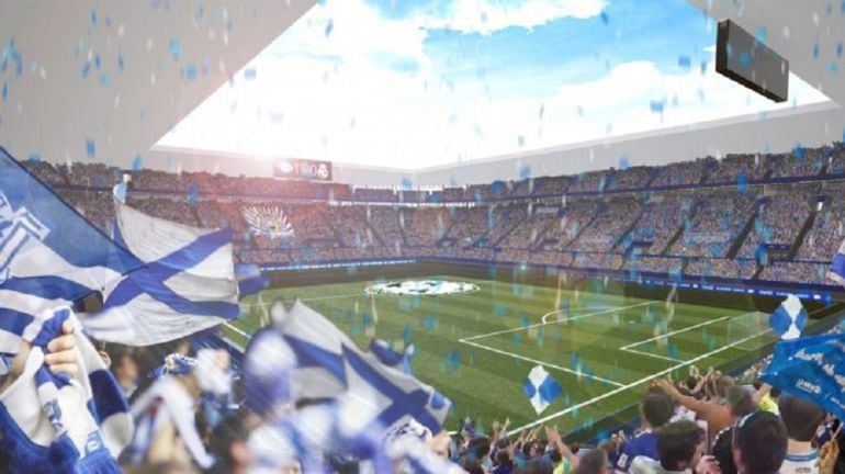 Simulación de la ampliación del estadio de Mendizorroza