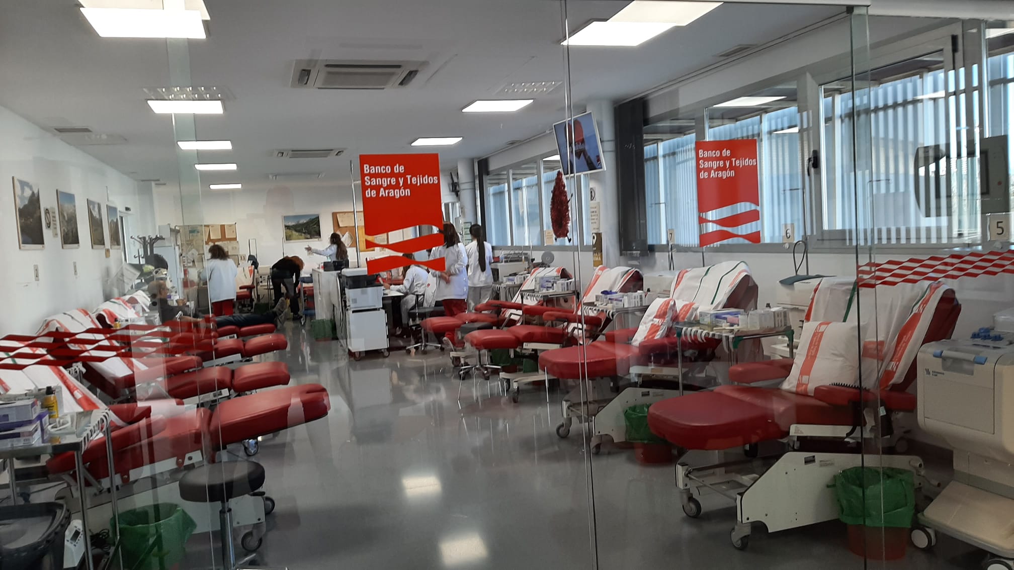 Banco de Sangre de Aragón: sala de donaciones