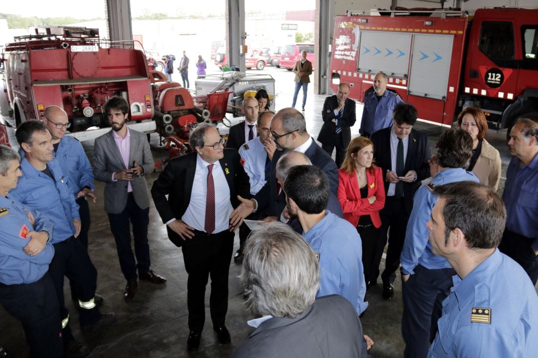 La visita al Parc de Bombers de Girona de Quim Torra