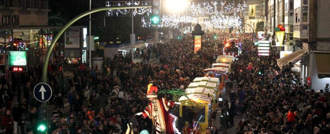 Cabalgata de reyes en A Coruña