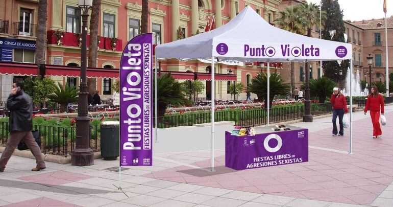 Simulación del resultado de los puntos violeta realizada por el Consistorio