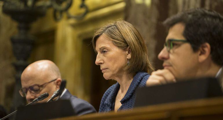 La presidenta del Parlament, Carme Forcadell, en un pleno de la cámara catalana