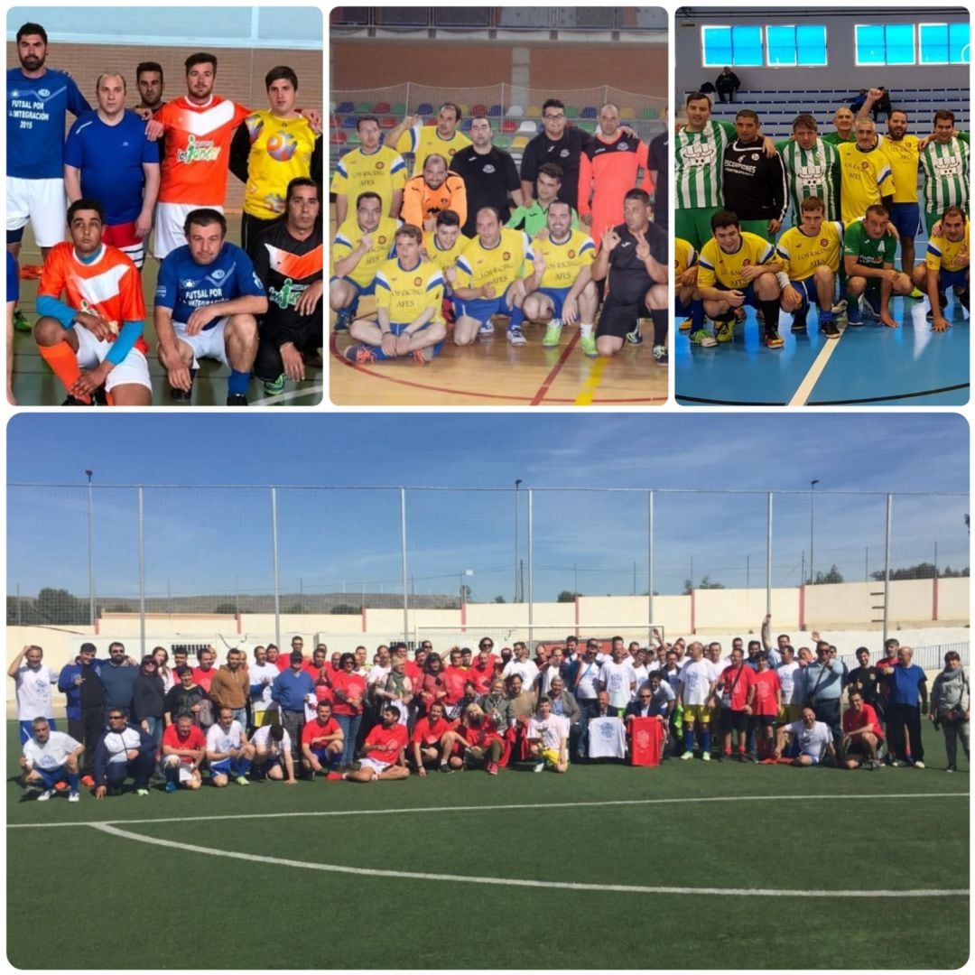 Algunos equipos de la Liga de Fútbol de la Federación de Salud Mental de la Región de Murcia