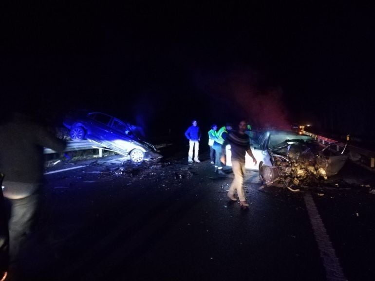 Estado en el que quedaron los vehículos.