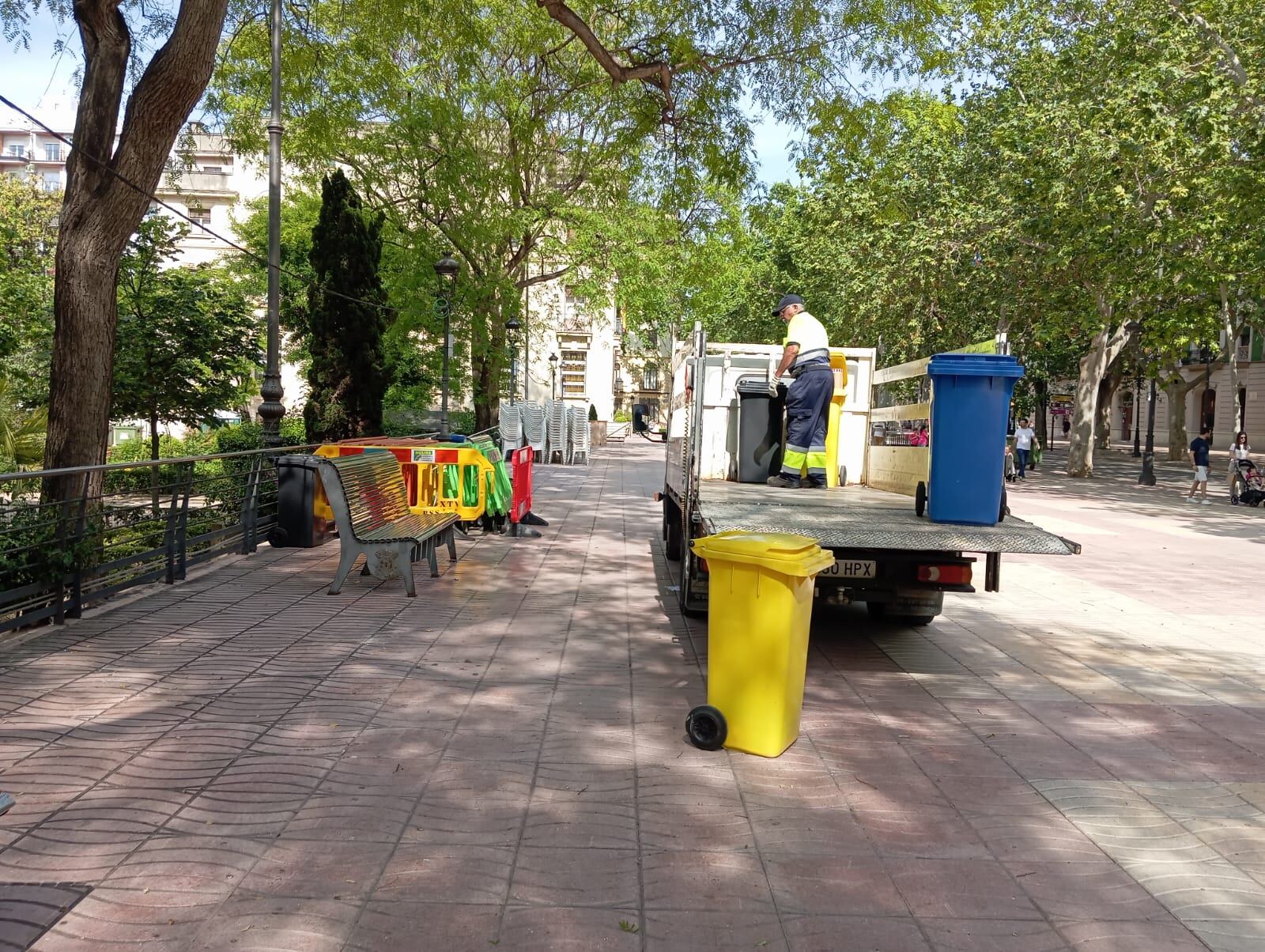 Medios para una Fira de Xàtiva más limpia (Fuente: Ayuntamiento de Xàtiva)