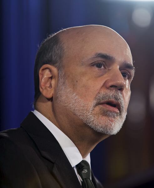 El presidente de la Reserva Federal, Ben Bernanke, durante la presentación de la inyección de liquidez que plantea el banco central estadounidense para reactivar la economía.