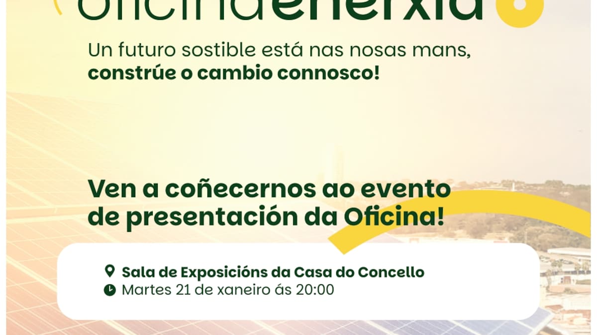 Ánxela Fernández, alcaldesa de O Rosal, sobre la inauguración de la Oficina da Enerxía