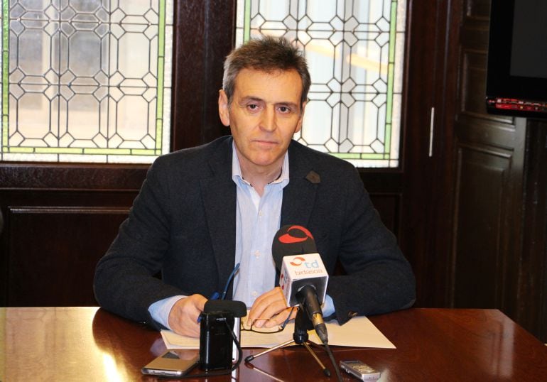 El Delegado de Urbanismo, Xabier Iridoy, en rueda de prensa