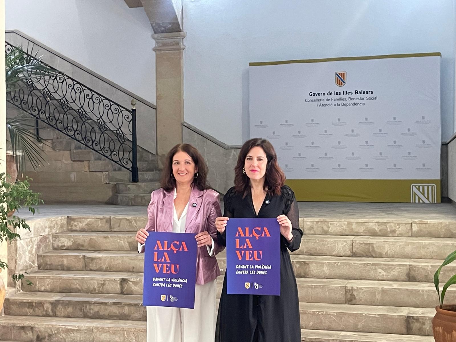 Cati Salom, directora del IBDona y Sandra Fernández, consellera de Asuntos Sociales