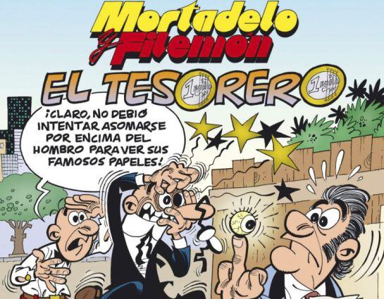 Cómic de Mortadelo y Filemón en el que se parodia el caso Bárcenas