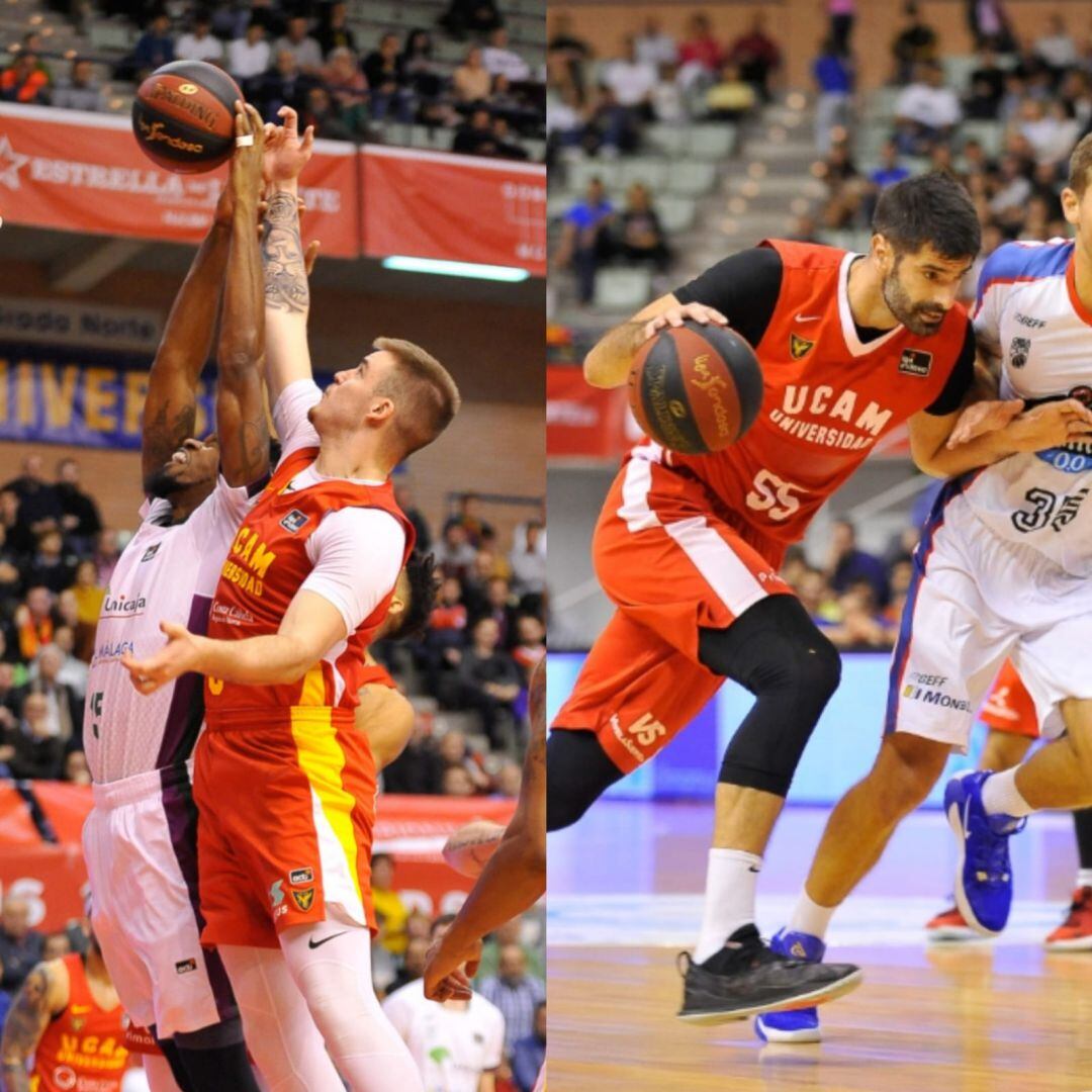 Radoncic y Sakota durante esta temporada en el UCAM Murcia CB