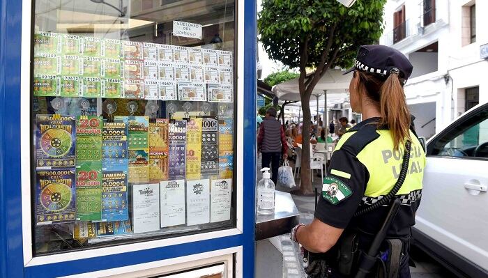 Kiosko donde se produjo el robo