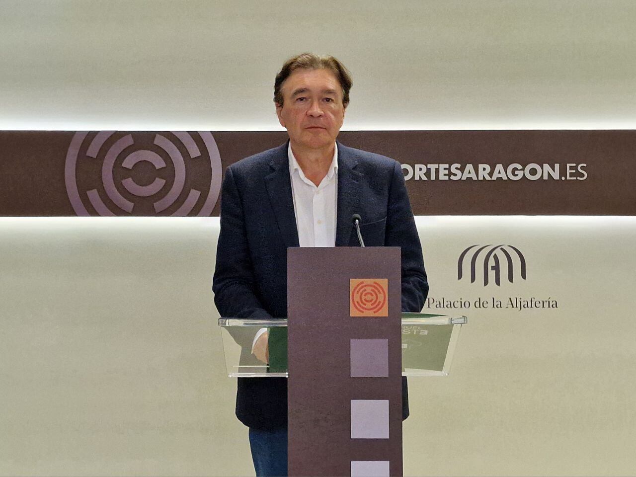 Tomás Guitarte en las Cortes este martes.