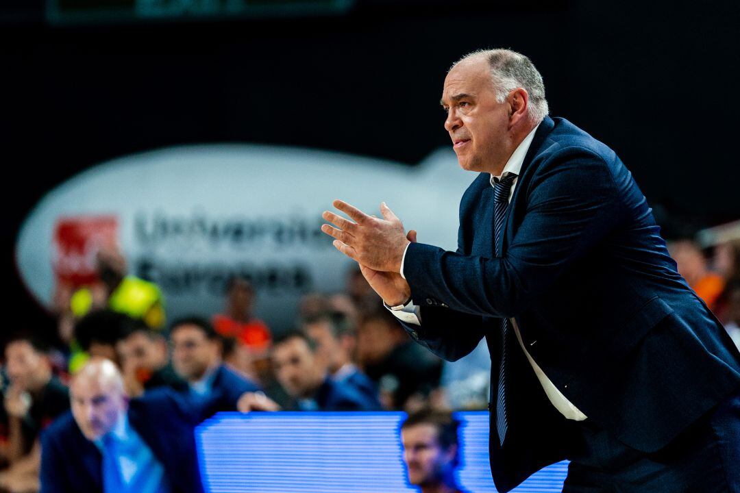 Pablo Laso durante la serie de semifinales ante el Valencia.