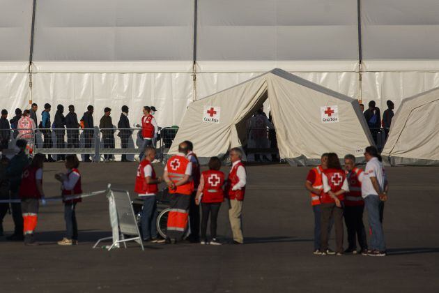 Dispositivo de emergencia humanitaria por la llegada al puerto de Valencia de los 630 migrantes del Aquarius