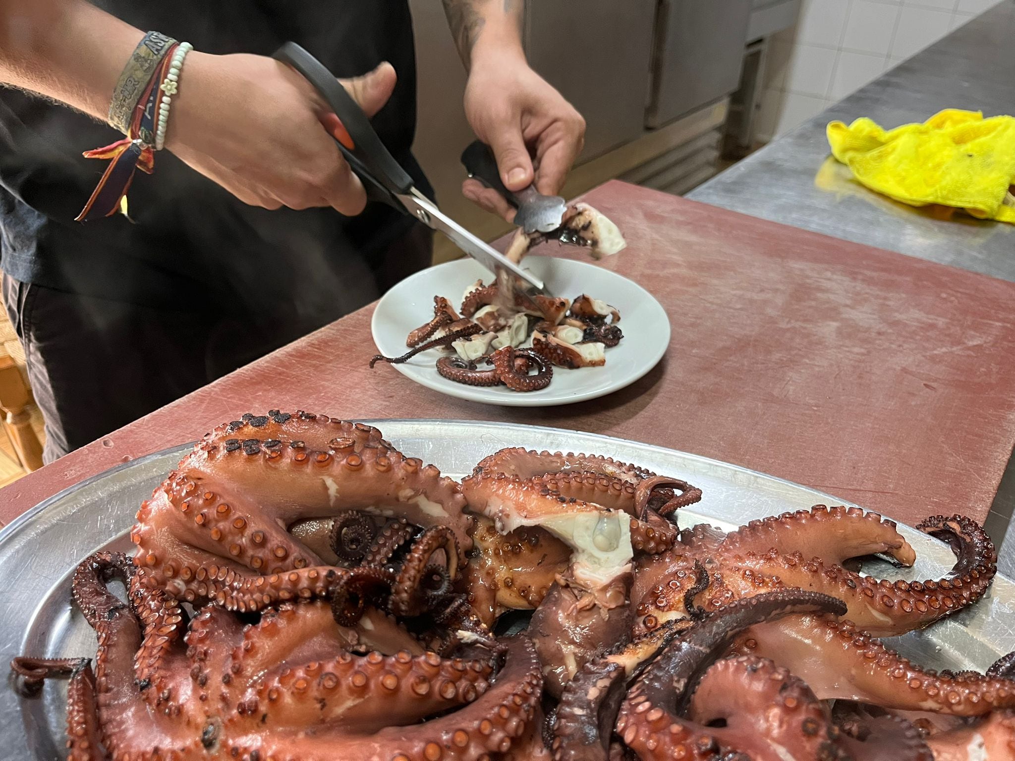 Pulpo a la cartagenera en el restaurante El Carpi