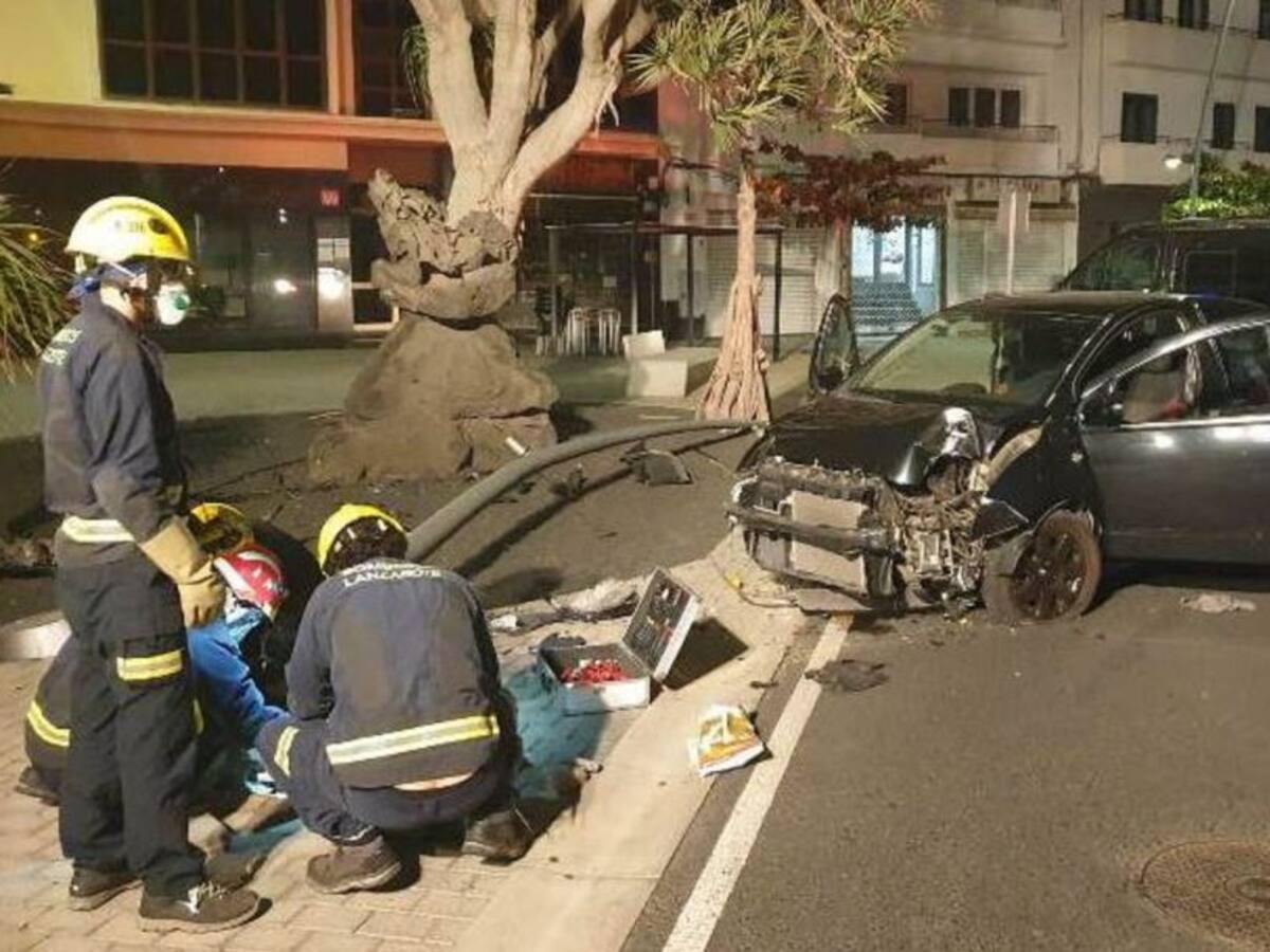 La Policía Local de Arrecife localiza estupefacientes tras un accidente de tráfico