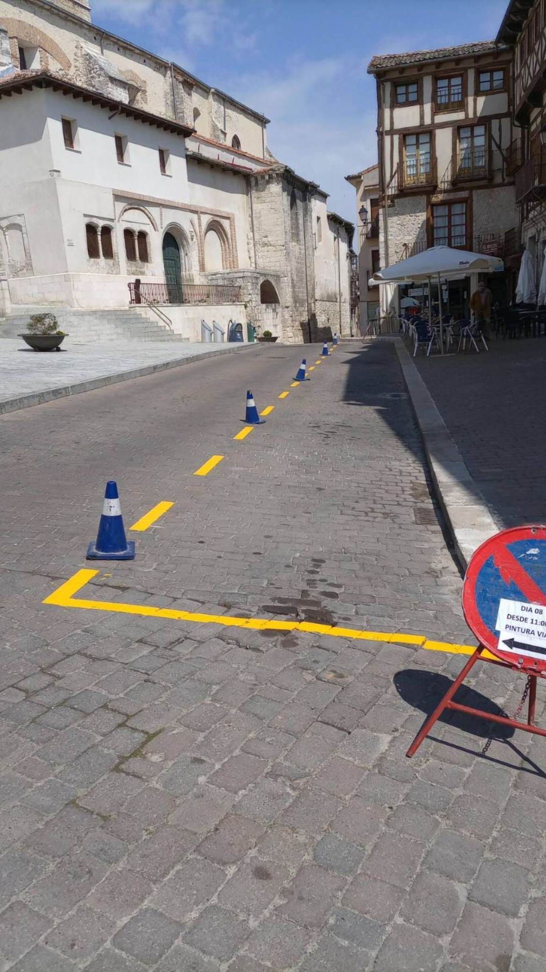 Estacionamiento limitado en la Plaza Mayor de Cuéllar