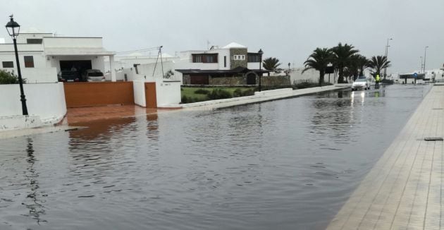 Inundaciones por lluvia en Lanzarote.