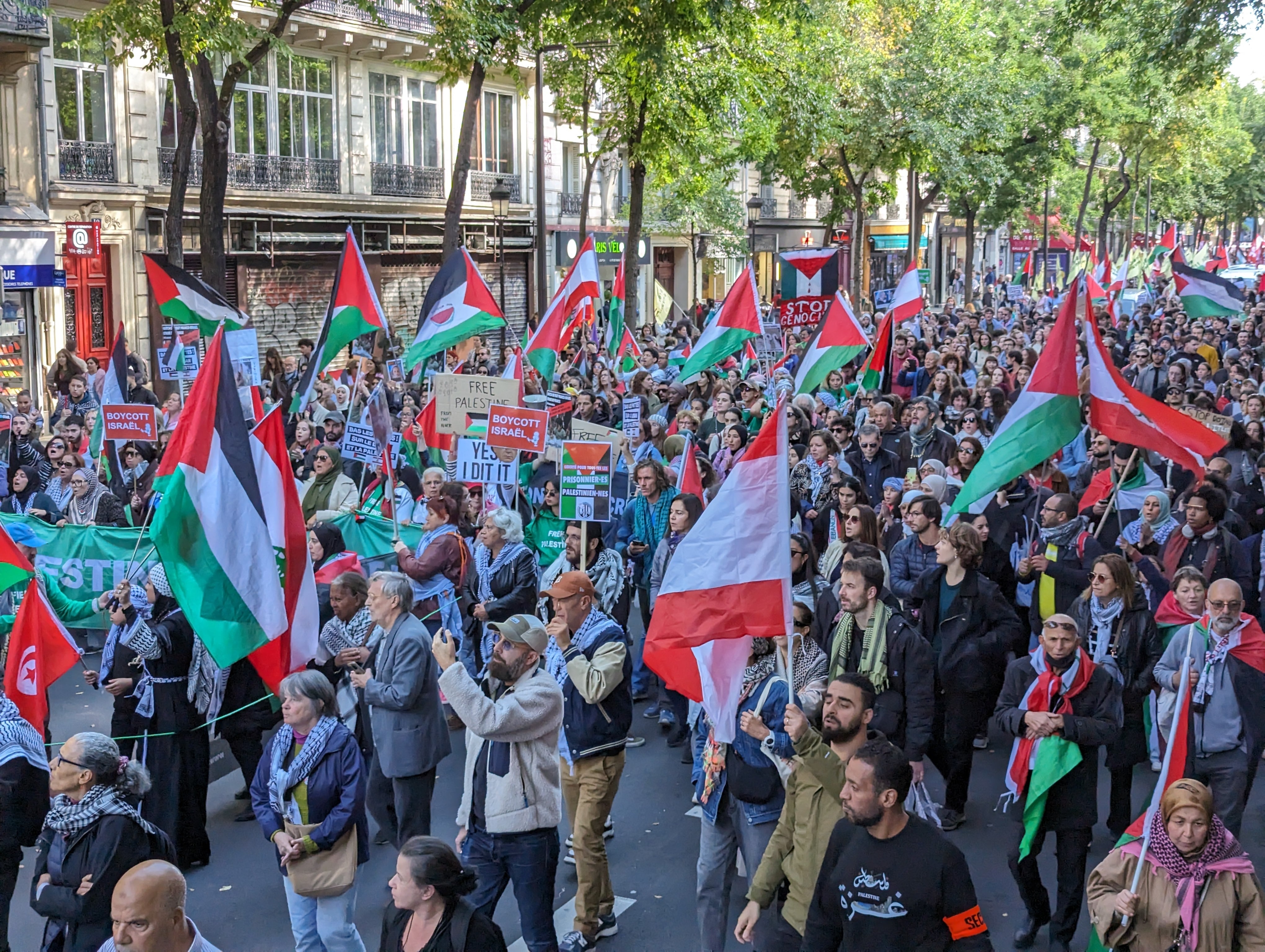 Protestas en todo el mundo en apoyo a Palestina.