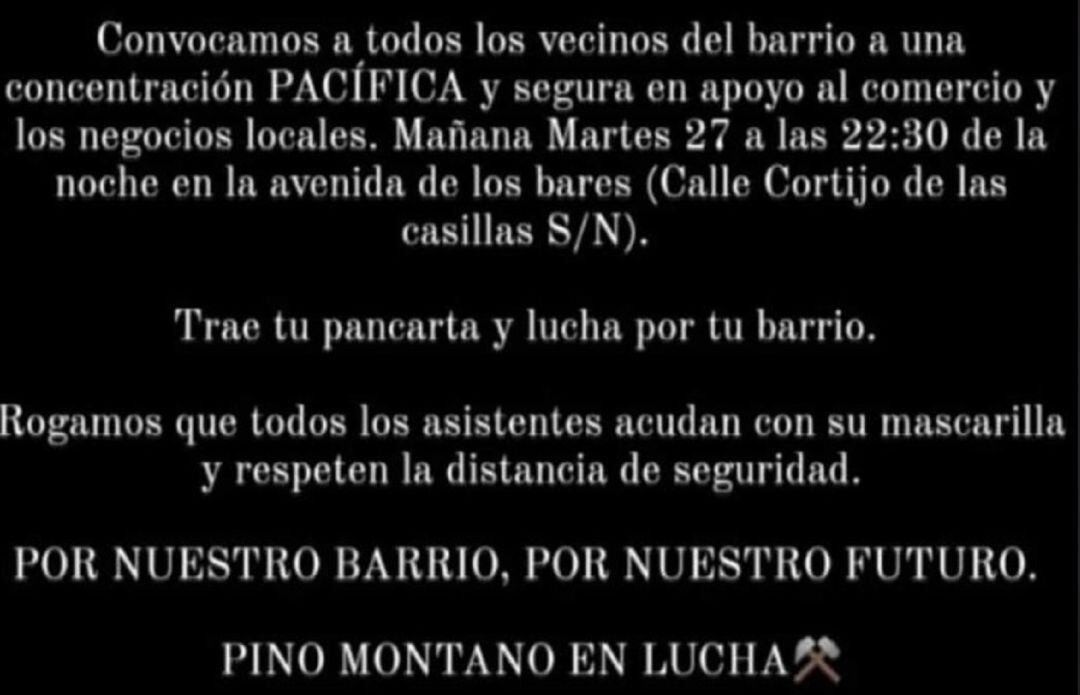 Convocatoria que acabó en disturbiso en el barrio sevillano de Pino Montano