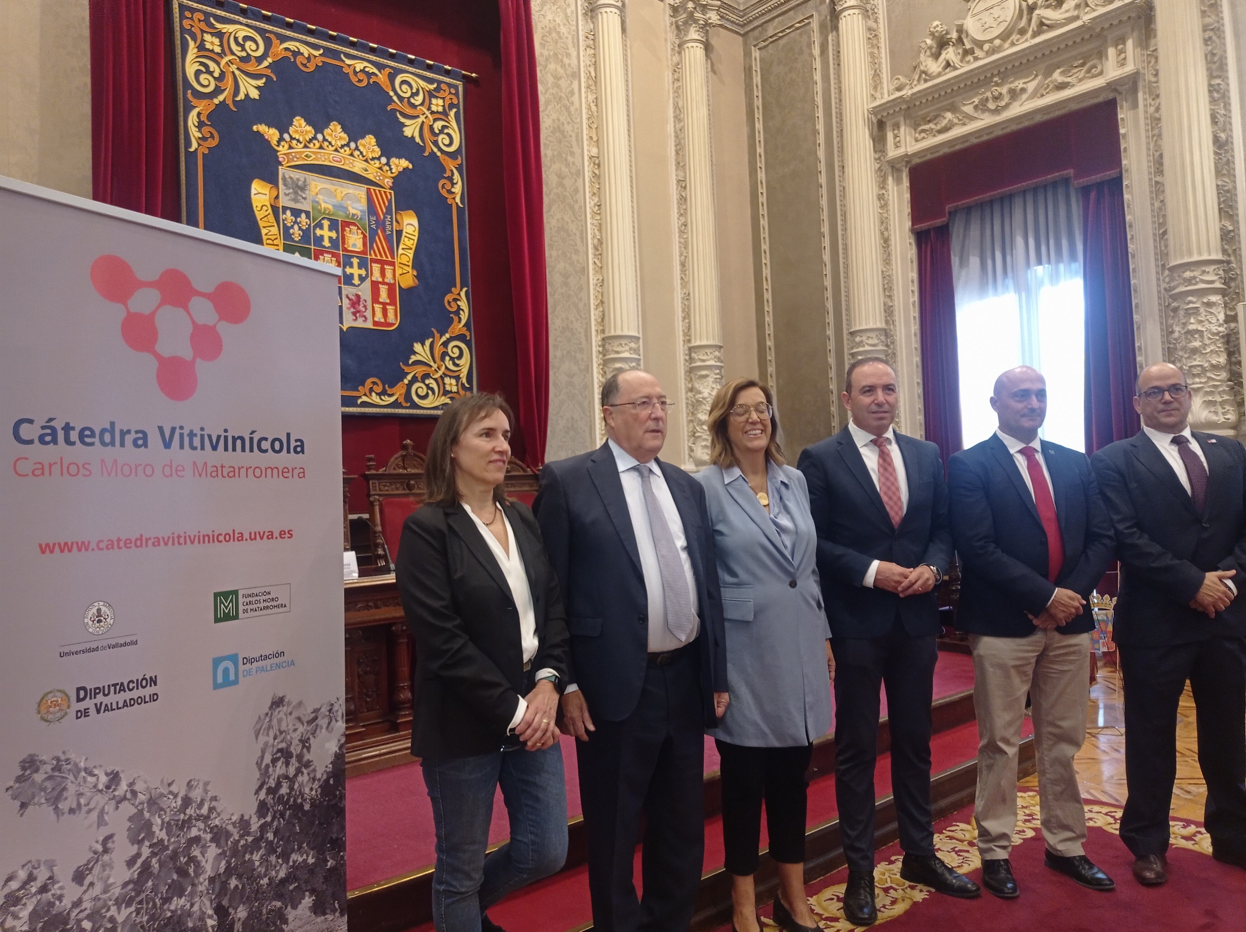 La Cátedra Vitivinícola Carlos Moro de Matarromera se presenta en la Diputación de Palencia con los primeros acuerdos en formación, investigación y transferencia tras su puesta en marcha