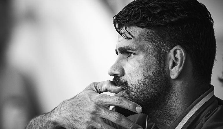 Diego Costa, durante la última concentración con la selección española
