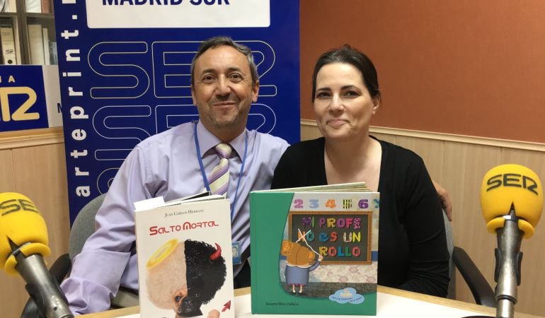 Chema Contreras, director de Rincón Literario, junto a Delia López, directora de Ediciones Idampa