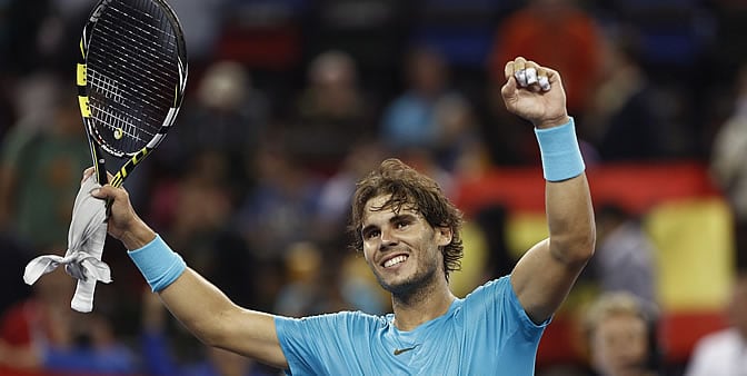 Nadal celebra el pase a semifinales en Shanghai