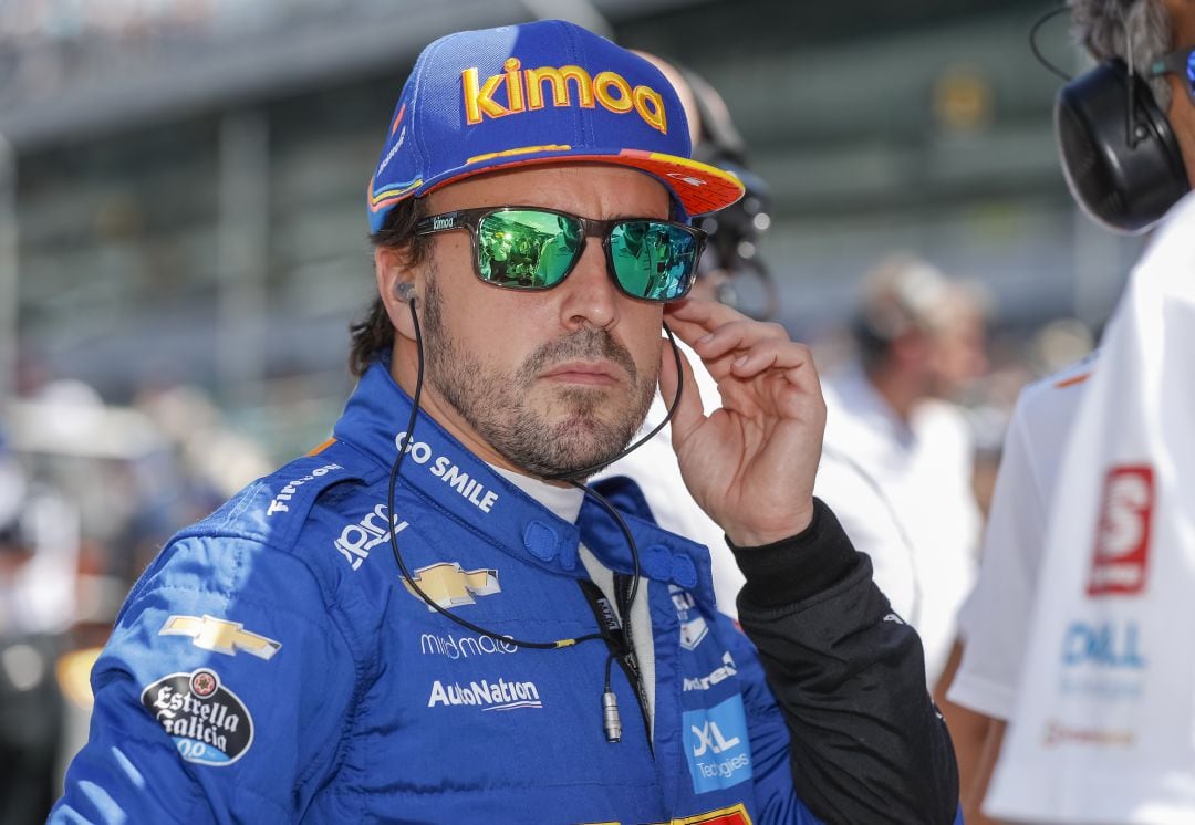 Fernando Alonso, en el circuito de Indianápolis.