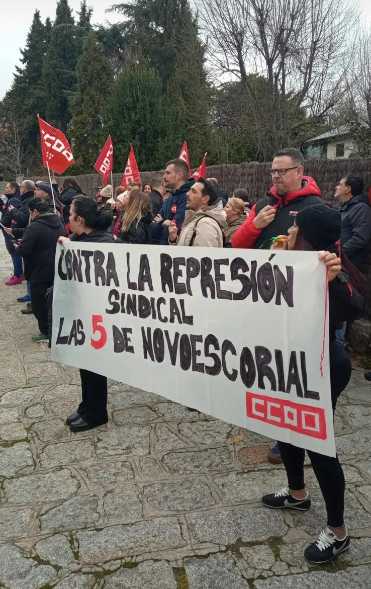 Manifestación celebrada el 15 de diciembre en El Escorial