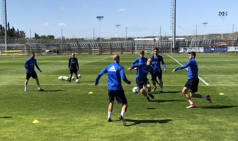 Una imagen del entrenameinto de esta mañana en la Ciudad Deportiva