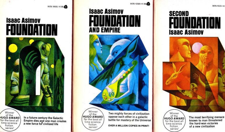 La trilogía de libros de Asimov. 