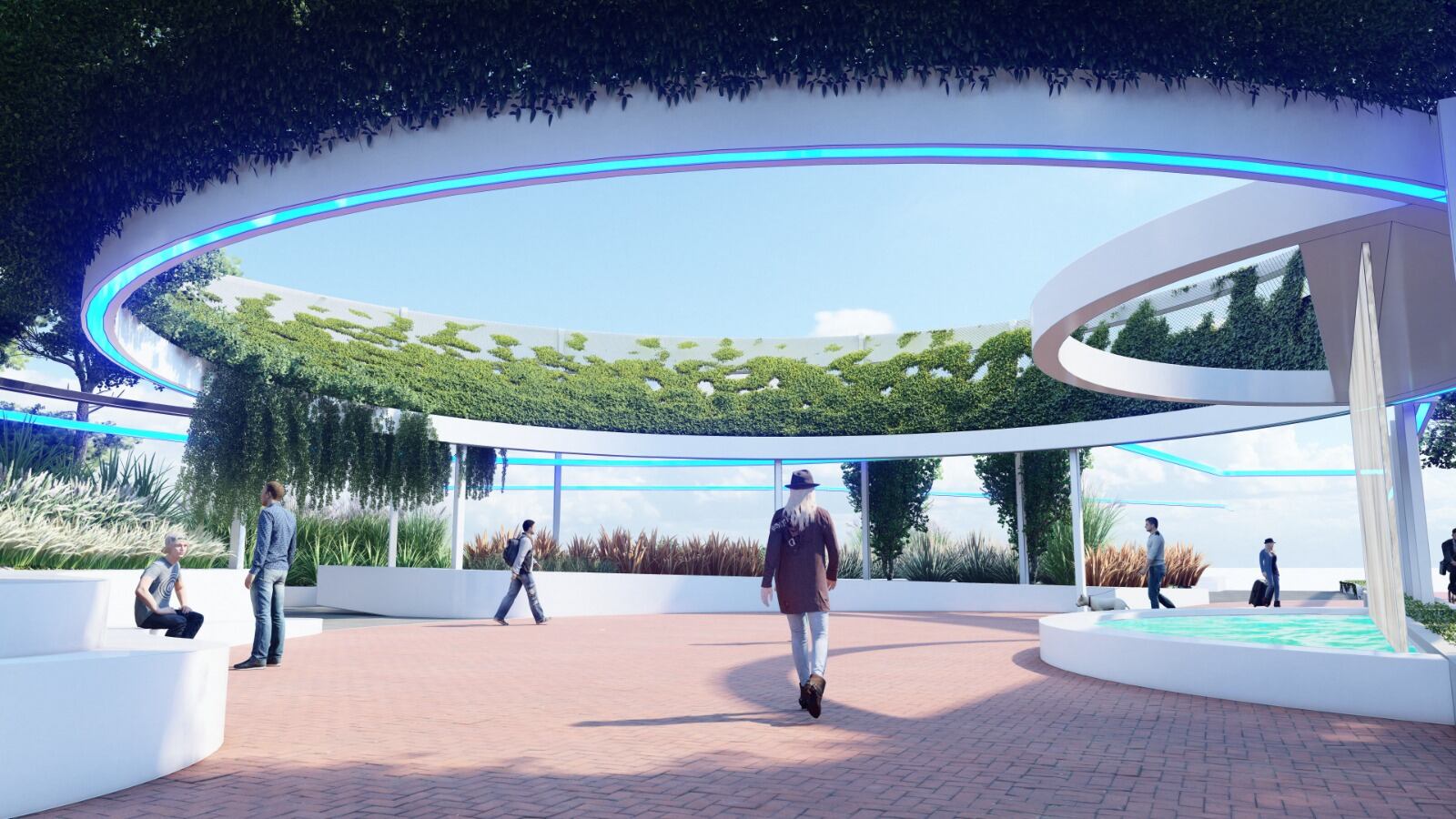 Simulación de la propuesta para el entorno liberado por las vías del tren en Murcia