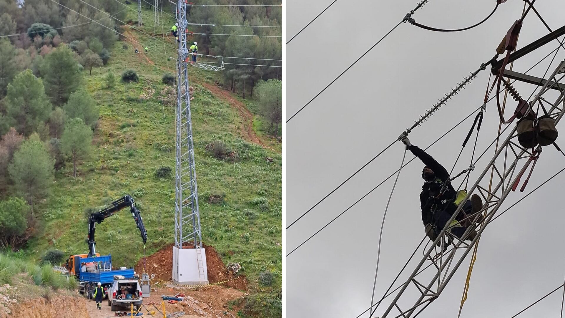 Nuevas torres de media tensión en Antequera