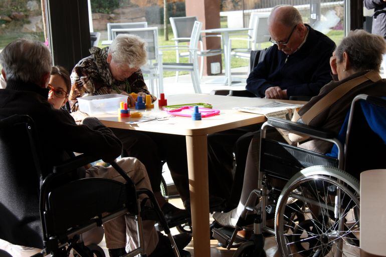 Usuaris d'una residència geriàtrica