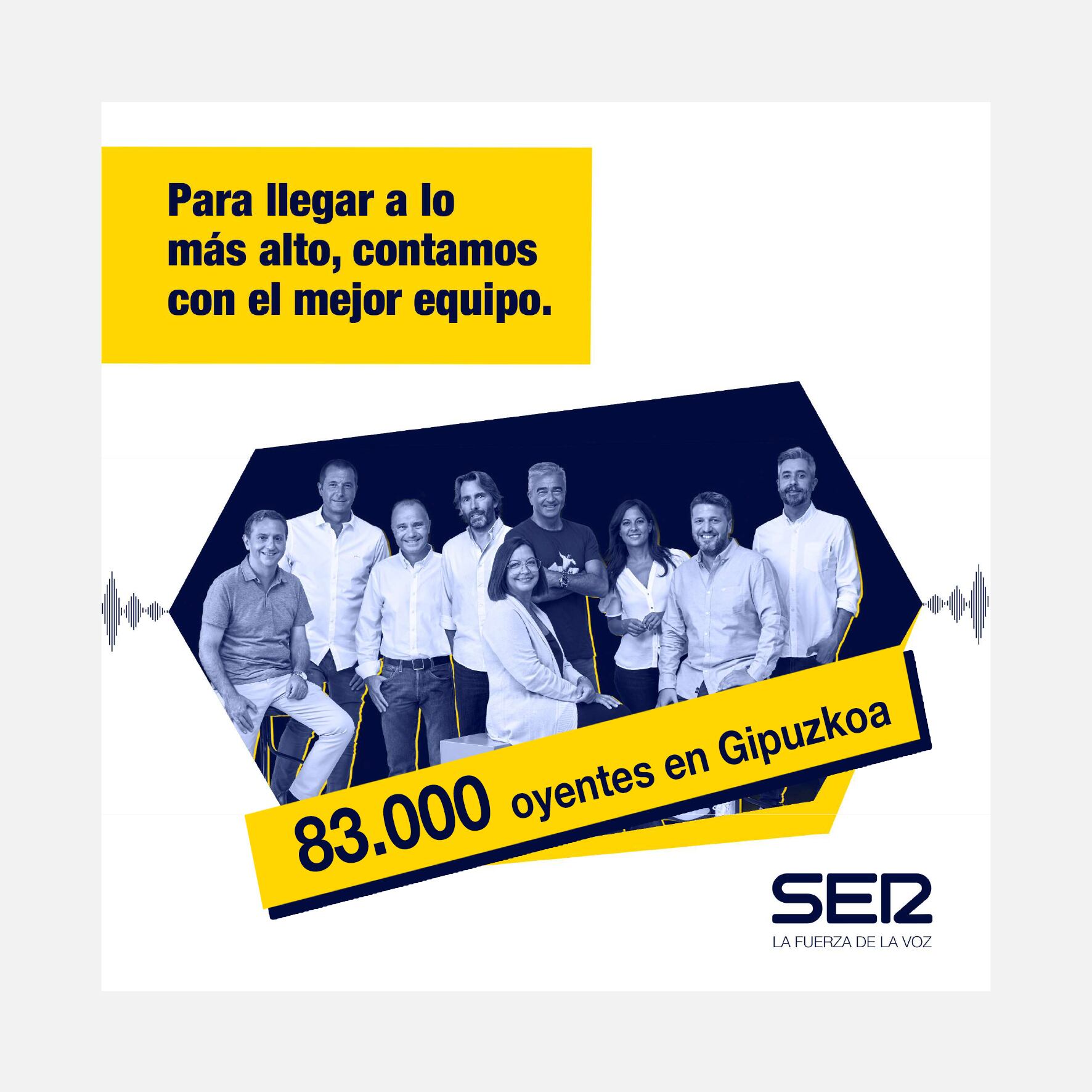 La SER vuelve a ser líder indiscutible de la radio en Gipuzkoa con 83.000 oyentes