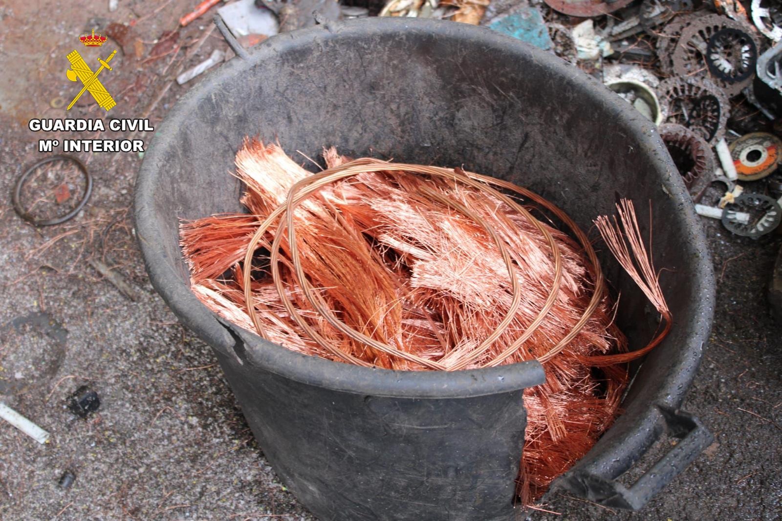 Imagen de archivo de la Guardia Civil sobre robo de cable eléctrico