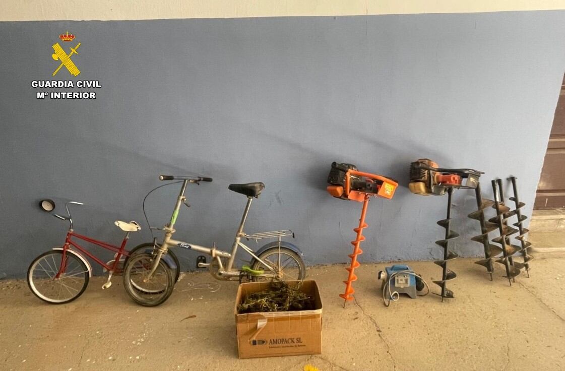 Objetos robados y recuperados por la Guardia Civil