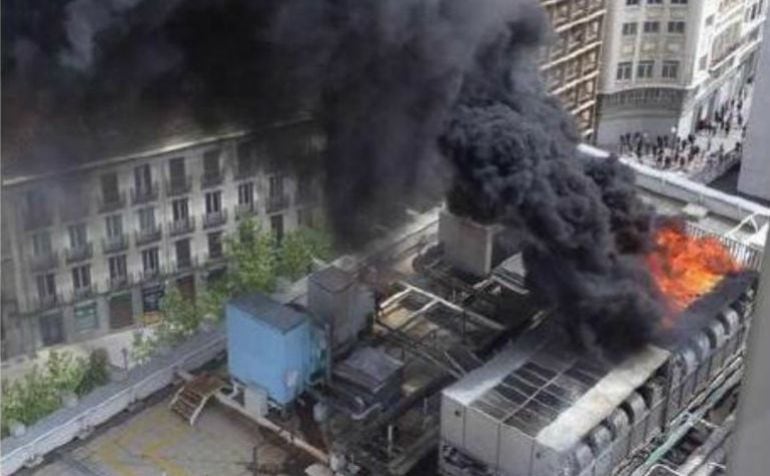 Incendio en los juzgados de lo social en 2014