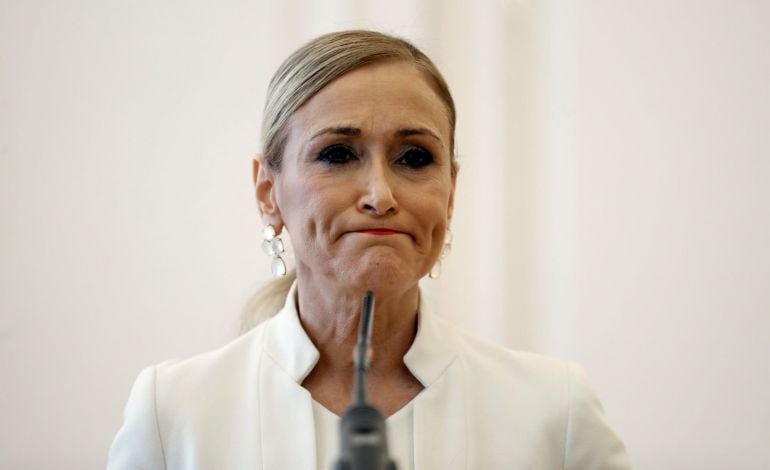 Fotografía de archivo, tomada el pasado 25 de abril de 2018, de la expresidenta madrileña Cristina Cifuentes, que ha presentado su renuncia irrevocable como presidenta del PP de Madrid