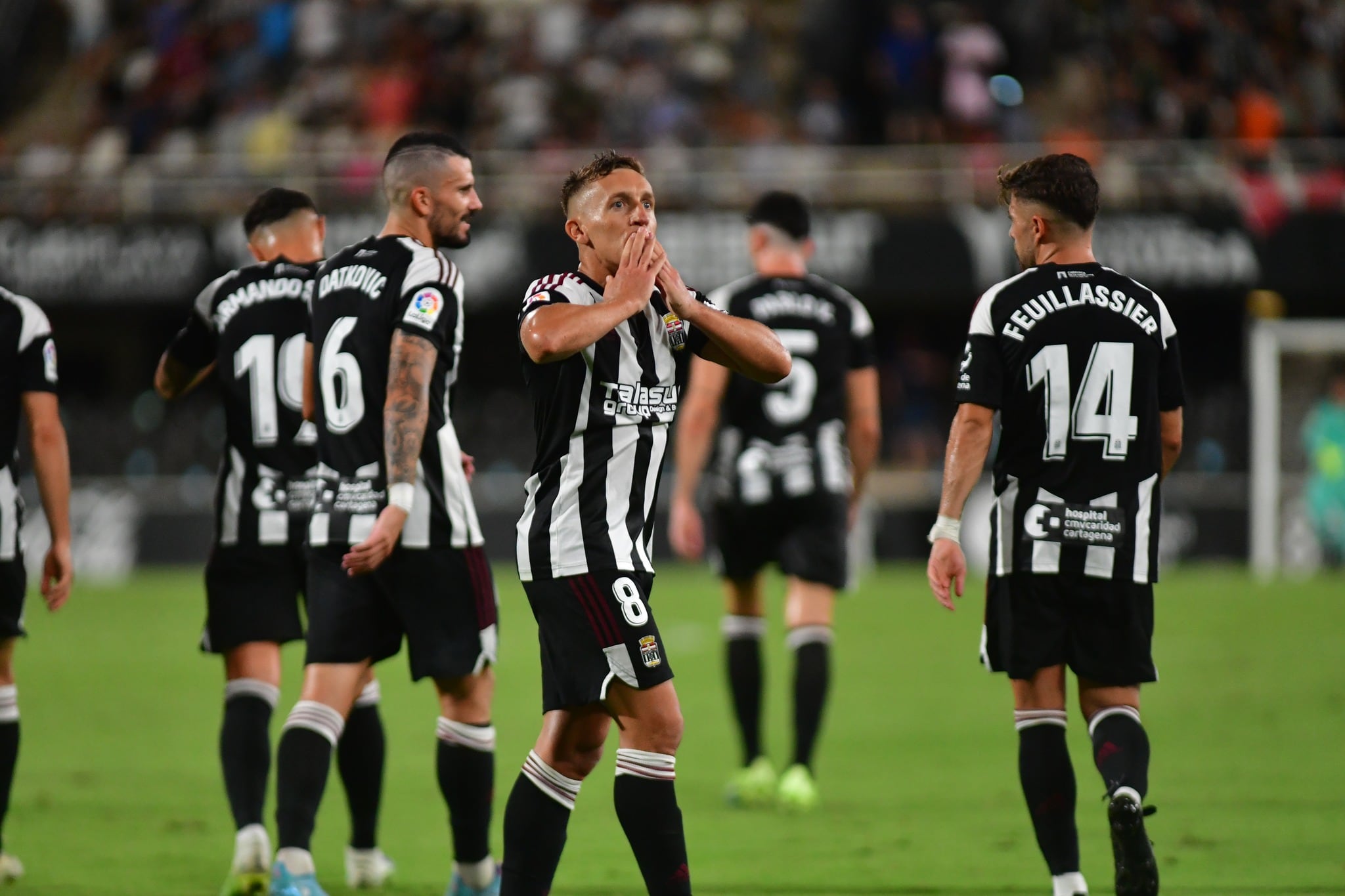 De Blasis celebra su gol ante el Zaragoza