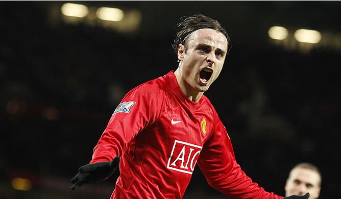 Berbatov, autor del tercer gol del United ante el Chelsea