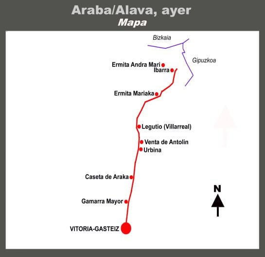 MAPA DE LOCALIZACIONES EN ÁLAVA DE LA III GUERRA CARLISTA