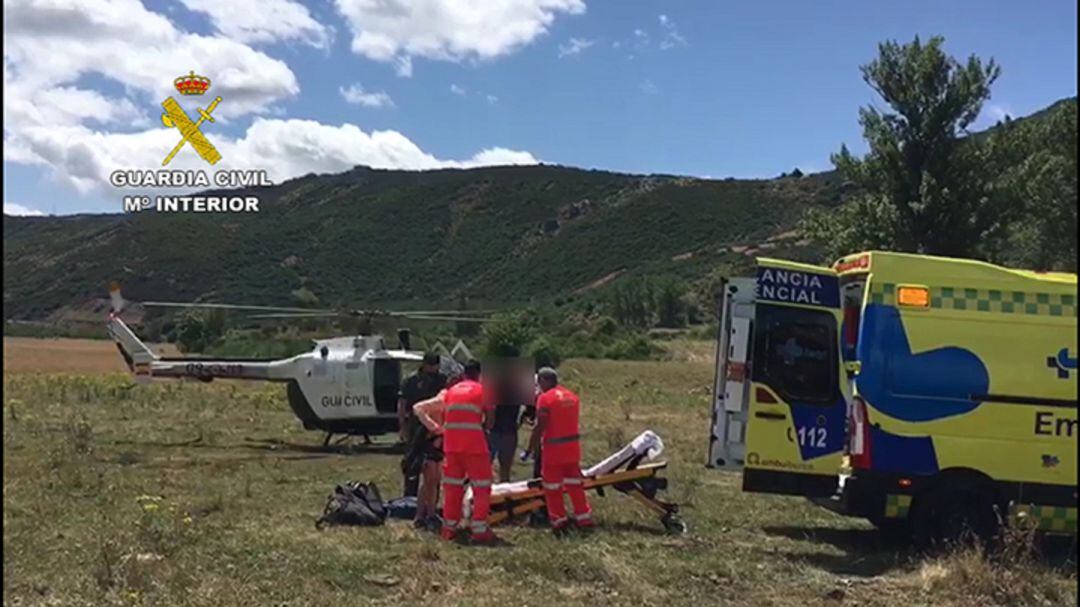 Imagen del rescate realizado en Palencia