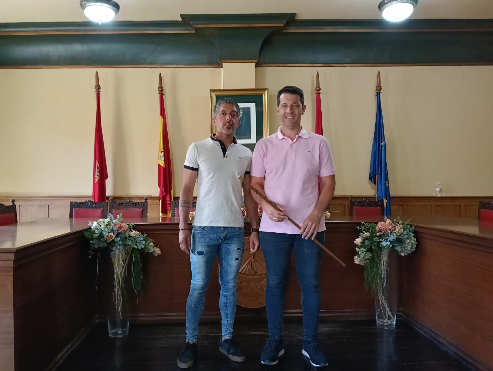 Enrique Villafranca y Raúl Becerra en el Pleno de toma de posesión de sus cargos en Buñuel